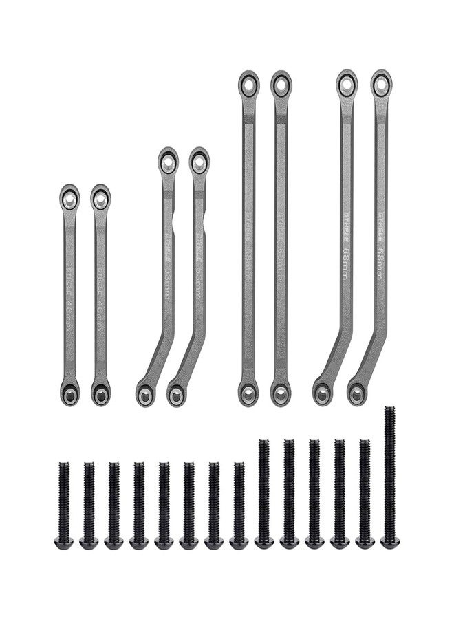GTHELE High Clearance 4 Links Set Aluminum Linkage for Traxxas 1/18 TRX4M Upgrade Parts RC Crawler Car (Titanium) - Image 3